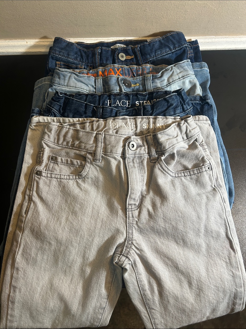 Boys Gray and Blue Jeans Classic Denim Mix Size 7 Bundle.